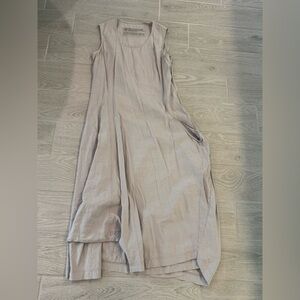 RUNDHOLZ BLACK LABEL Avant Garde Lagenlook Linen Oatmeal Taupe Dress Medium VGUC